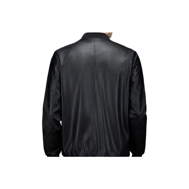 DABAISHA Leather Jacket Men's Black-3