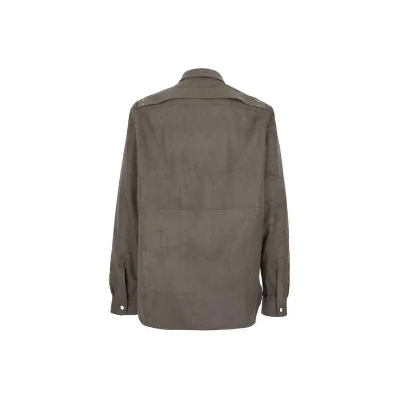 RICK OWENS Leather Shirt Jacket-1