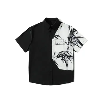 MARK WAFFLE Shirts Unisex Ink Wash Painting