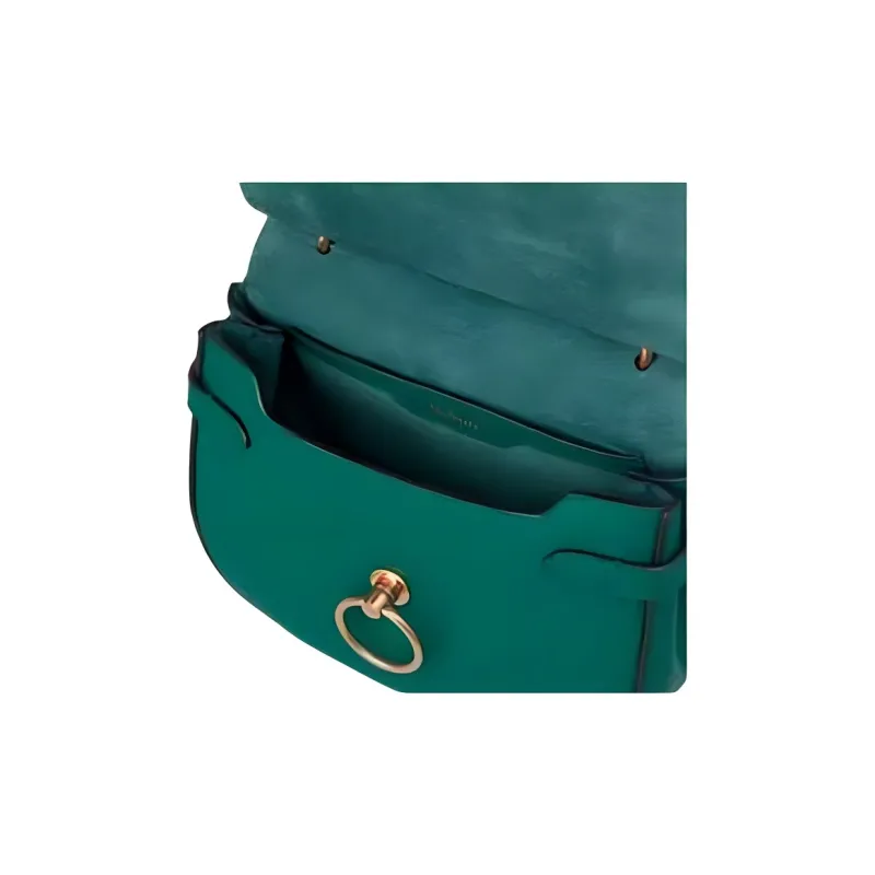 Mulberry Soft Grain Cow Leather Crossbody Bag, Shoulder Bag Regular Women's Peacock Green-3