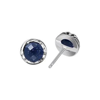 LAOYINJIANG S925 Silver Stud Earrings Men's