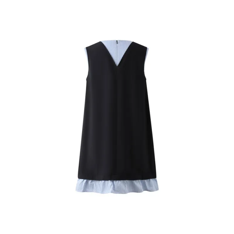E.land Sleeveless Dress Women's Dark Navy Blue 03D/NAVY-1
