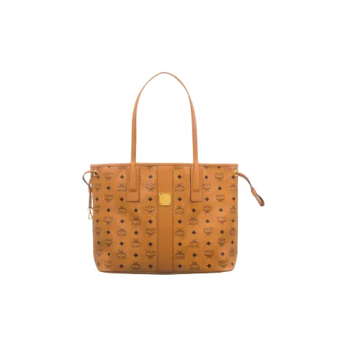MCM Reversible Liz Shopper Medium Visetos Cognac