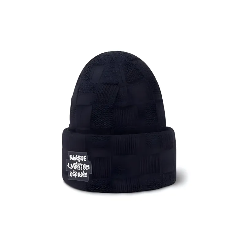 LOUIS VUITTON Wool Beanies Men's Black-1