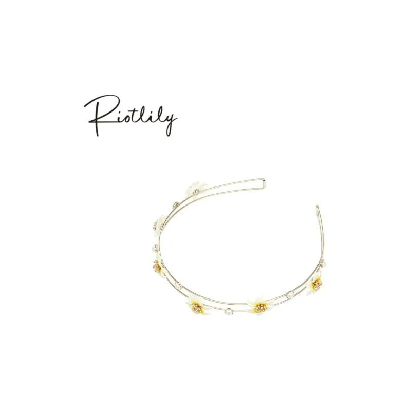 RiotLILY Artificial Pearl Headbands Women's-2