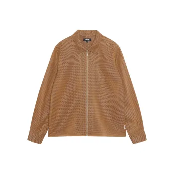 Stussy Perforated Leather Zip Shirt