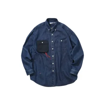 Nautica White Sail Denim Shirt Unisex