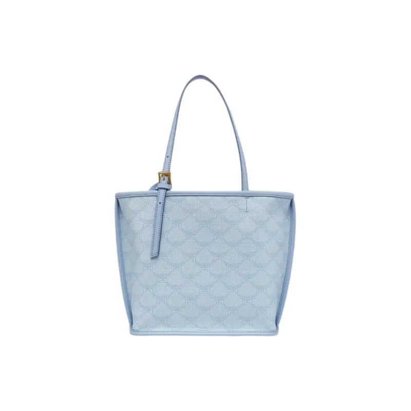 MCM Canvas Tote Bag, Shopping Bag, Handbag Mini Women's Blue-2
