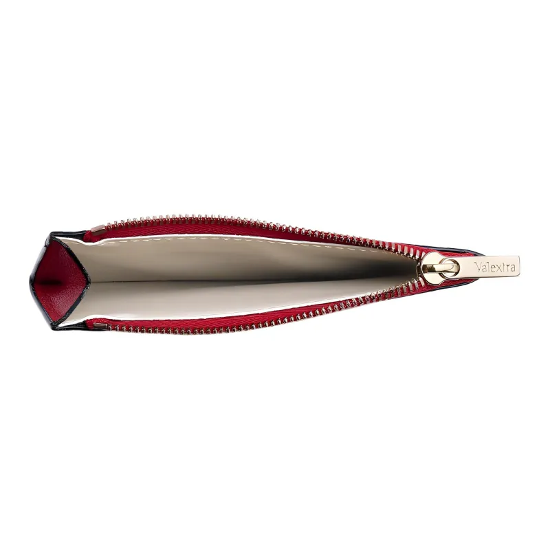 Valextra Cow Leather Coin Purse Women's Red-2