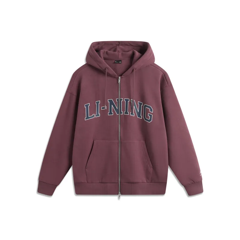 LiNing Weekend Youth Sweatshirt Unisex Dark Red Purple-0