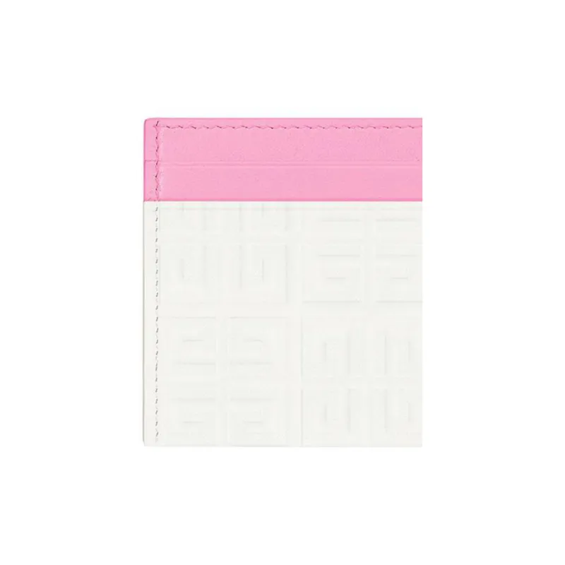 GIVENCHY Chito Collaboration Calfskin Card Holder Women's White/Pink-4