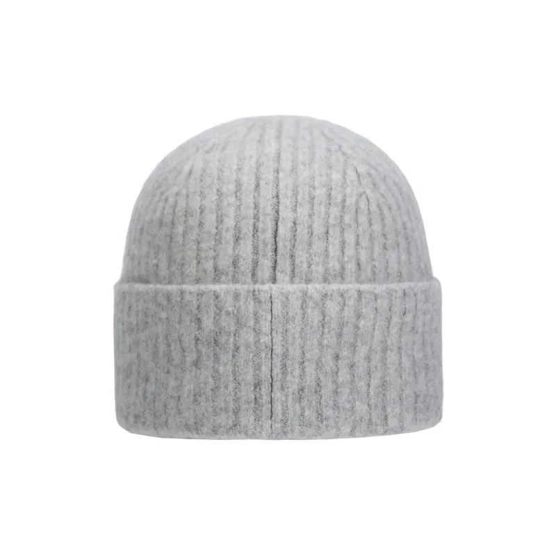 CHANEL Cashmere Knitted Fabric Beanies Unisex Gray-2