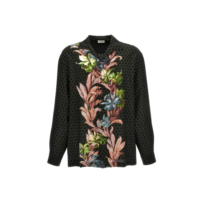 ETRO Floral Printed Collared Button Up Shirt-0