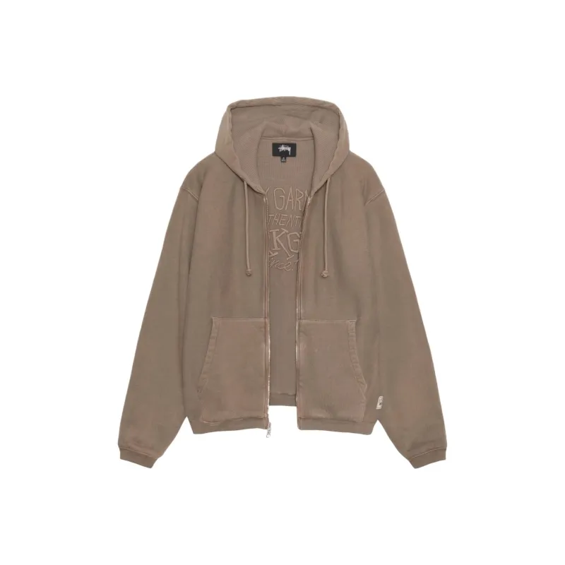Stussy Waffle Lined Zip Hoodie-3