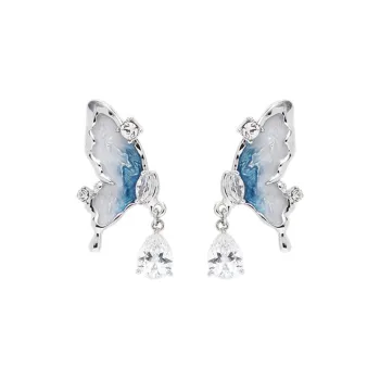 KING OF BLING Alloy, Zircon, Oil Drip Earrings Women's
