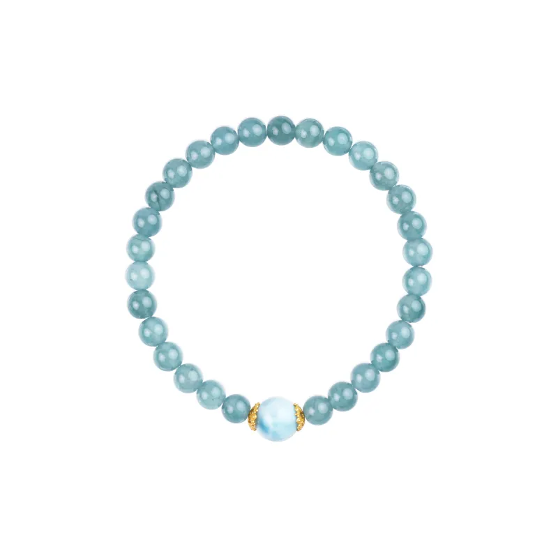 Clear Snow Ice Glutinous Jadeite Bracelets Unisex-0