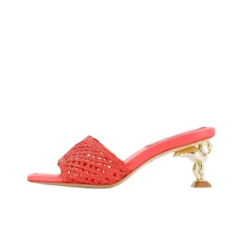 Sophia Webster Flo Flamingo Slide Slippers 6cm Women's Red