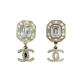 CHANEL Earrings Women's Gold