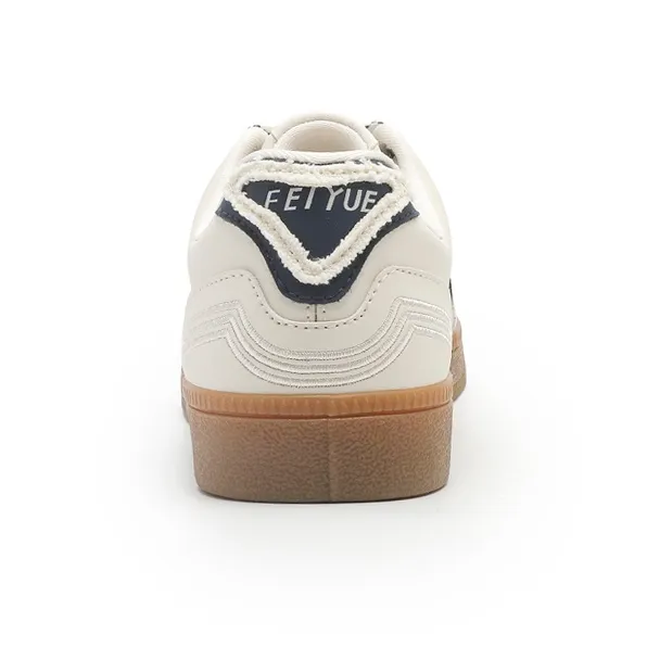 Feiyue German Army Trainers Wear resistant And Lightweight Low Top Skateboard Shoes Unisex Beige Gray Dark Blue-4
