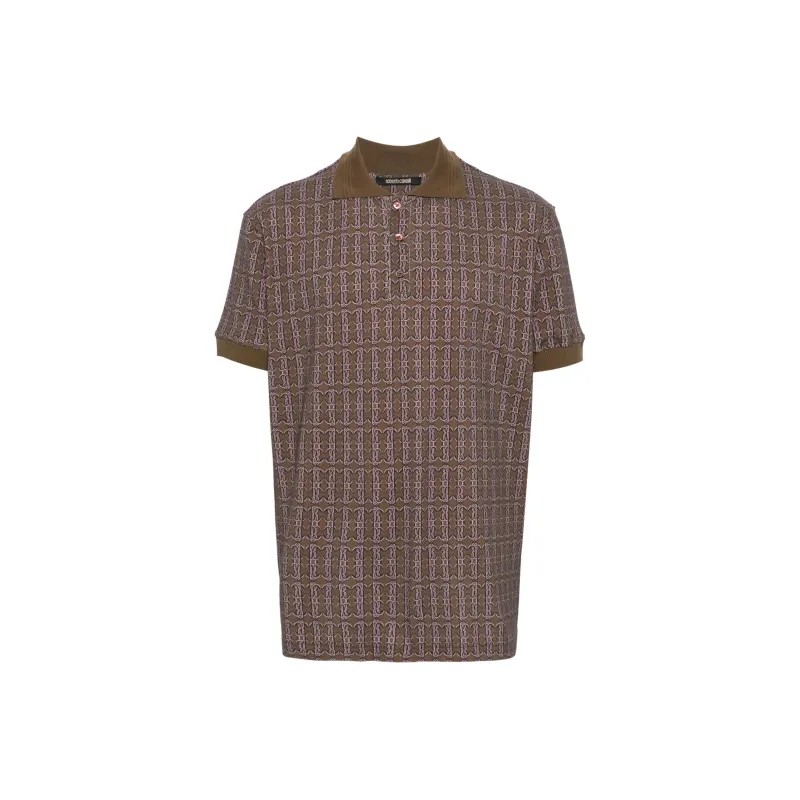 Roberto Cavalli SS24 Polo Shirt Men's Umber-0