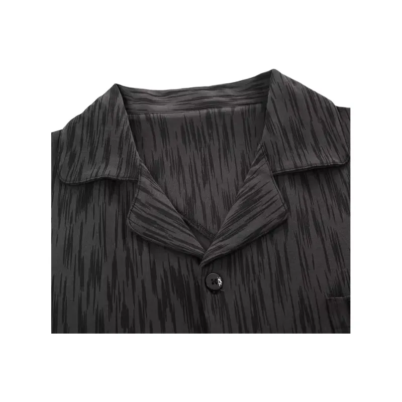 Top Melon Pajama Set Unisex Trendy Black-1