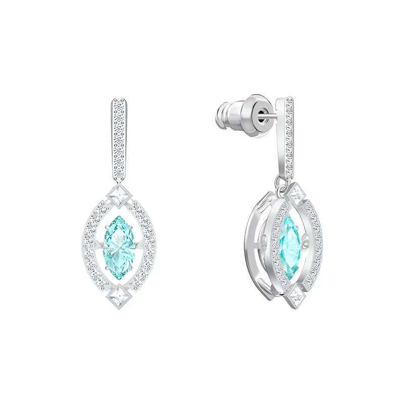 Swarovski Sparkling Dance Earrings Women's Green-1