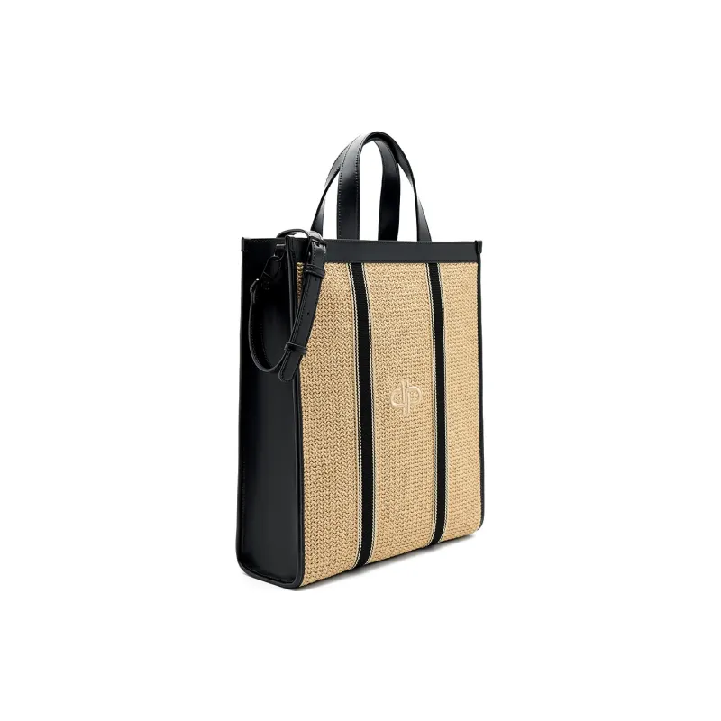 PEDRO Icon Series Synthetic Leather Tote One Shoulder Handbag Tubas Men's Black/Sand-9