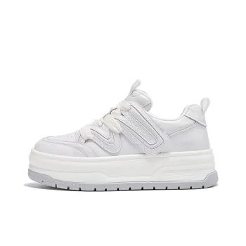 DAPHNE Anti Slip Wear Resistant Low Top Skateboard Shoes Women's Pearlescent Silver
