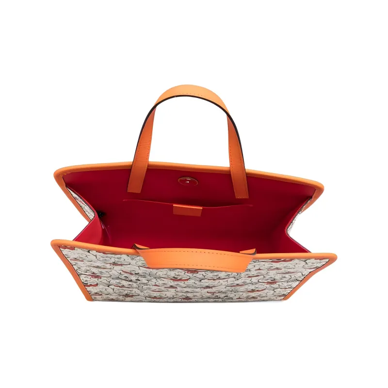 GUCCI Leather Tote Bag, Shopping Bag, Handbag Kids' Multicolor/Orange-1