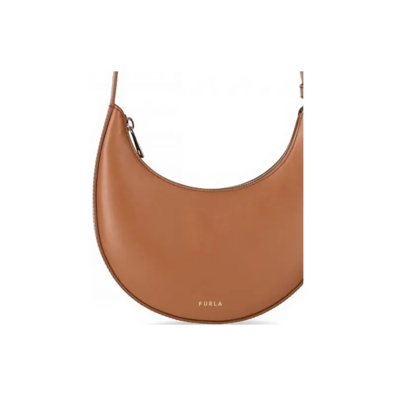 Furla Delizia Leather One Shoulder Handbags Mini Women's Tan-7