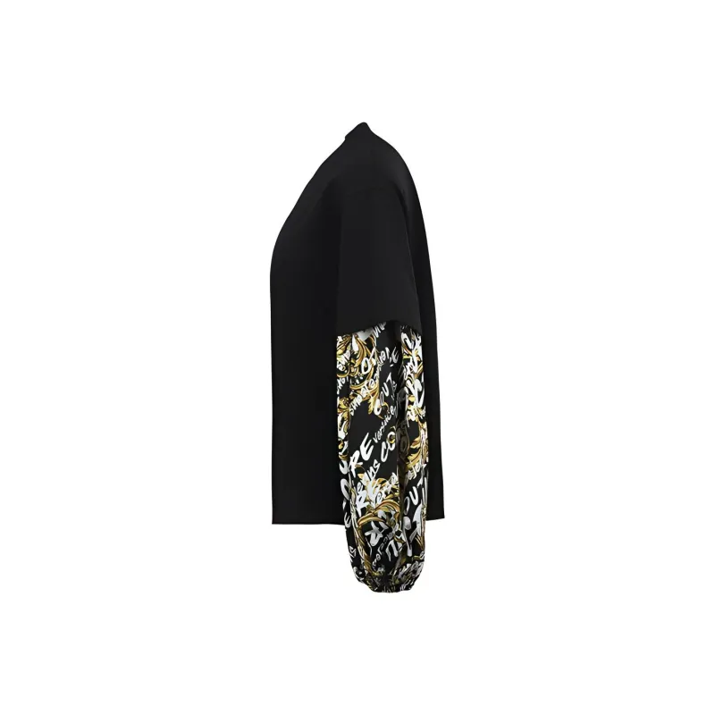 VERSACE JEANS COUTURE FW22 Drop Shoulder Sleeve T Shirt Women's Black-2