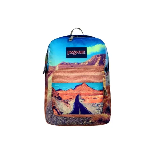 JanSport Polyester Backpack Medium Size Unisex Multicolor