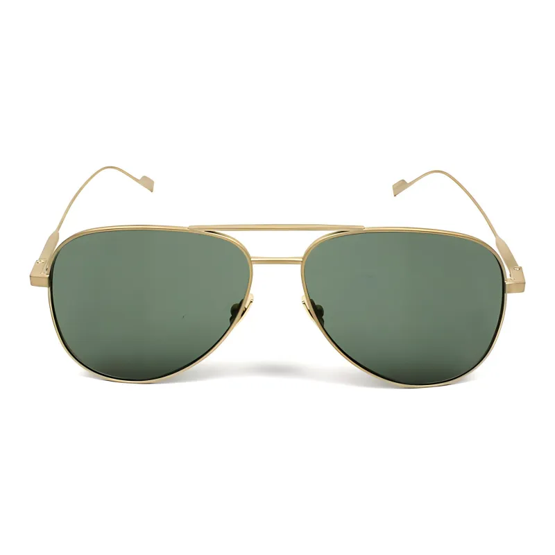 SAINT LAURENT Alloy Aviator Sunglasses Men's Green-1