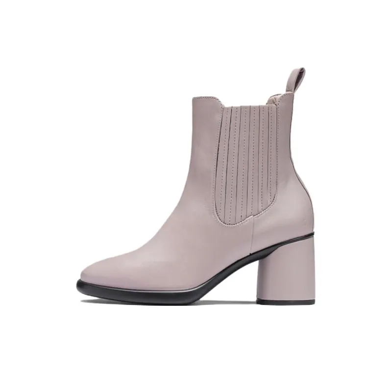 Ecco Short Chelsea Boots Women's Gray Pink-0