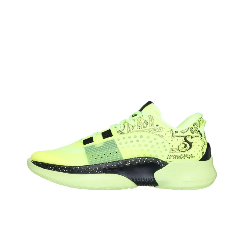 Snoop Dogg x Skechers SKX RESAGRIP Anti Slip Wear Resistant Low Top Basketball Shoes Men's Yellow-0