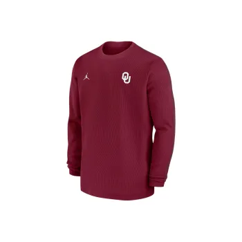 JORDAN Oklahoma Sooners Sideline Coach Men's JORDAN College Long Sleeve Top