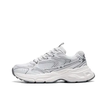 Kappa Hydrogen Track Anti Slip Wear Resistant Low Top Running Shoes Unisex White Gray