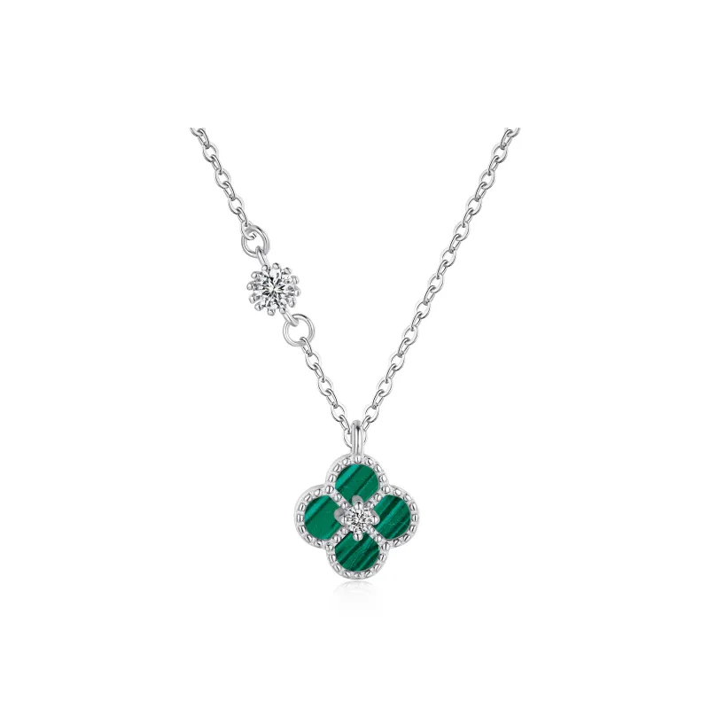KAILEIFU S925 Silver Necklaces Women's Black/White-10