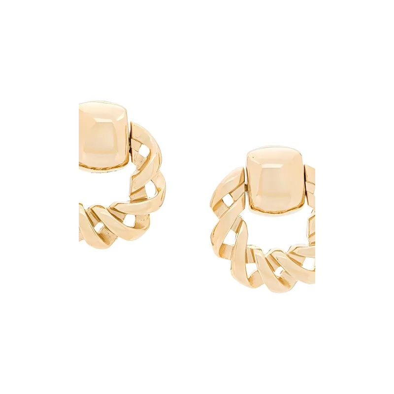 Givenchy 1980's Twisted Hoop Earrings-1