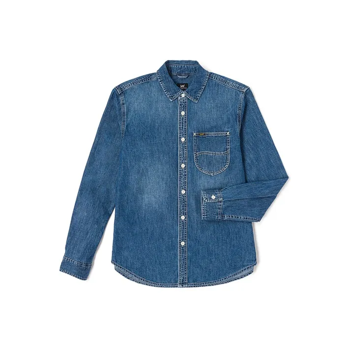 Lee Shirts Men Medium Blue-0