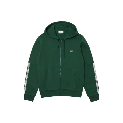 LACOSTE Zipped Fleece 'Silver' Hoodie