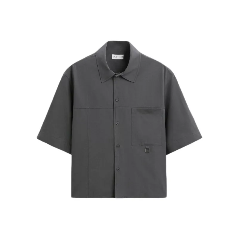ZARA Shirts Men Gray-0