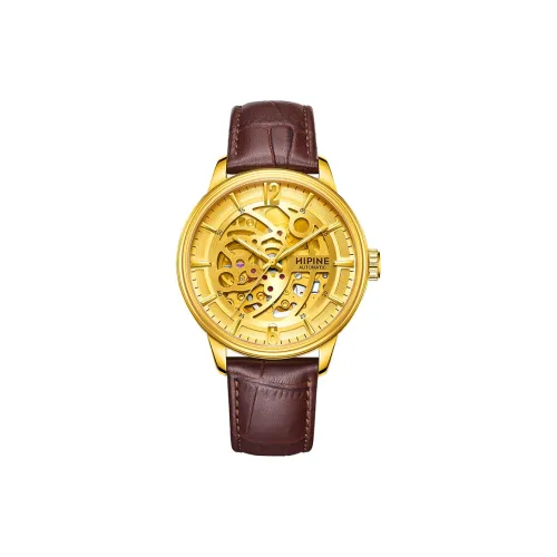 HIPINE 오토매틱 메커니컬 무브먼트 남성 바람 시리즈 중국 시계 42MM 골든