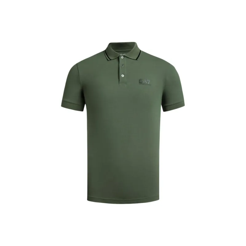 EMPORIO ARMANI EA7 SS24 Polo Shirt Men's Green-0