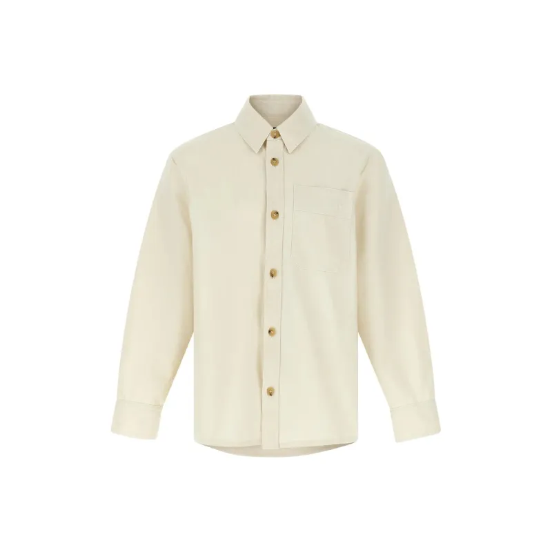 A.P.C Basile Logo Embroidered Shirt-0