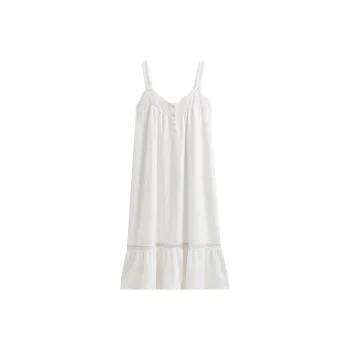 FENTENG Nightgown Women's Elegant White