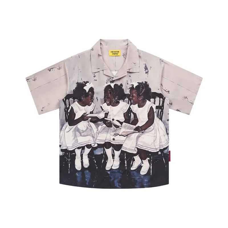 EMPTY REFERENCE x REVERSE IRONY Shirt Unisex Gray-0