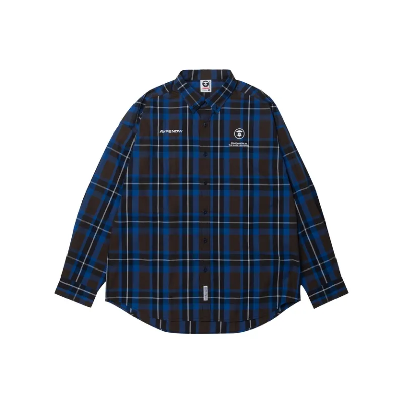Aape By *A Bathing APE® Check print Logo print Shirt-0