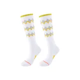 White and Yellow Compression Socks