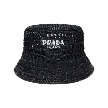 PRADA Raffia Bucket Hat